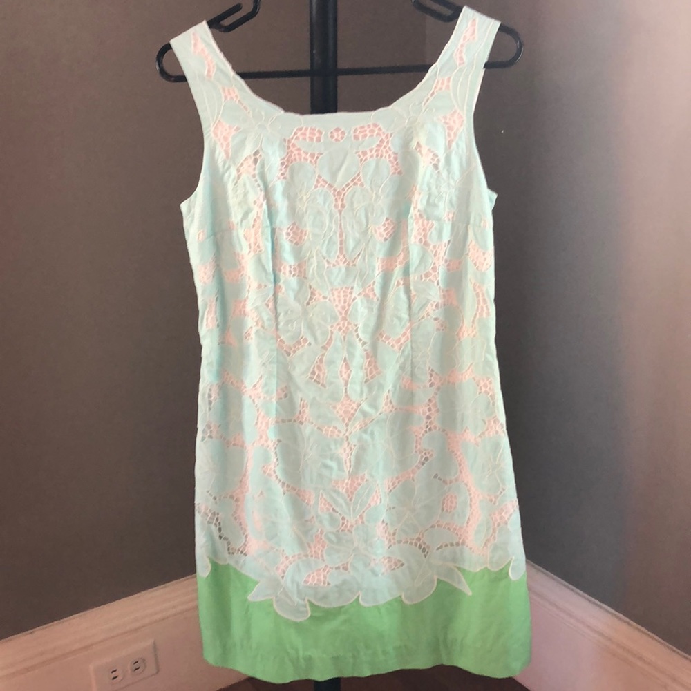 Lilly Pulitzer Dress Beautiful Blue and Green